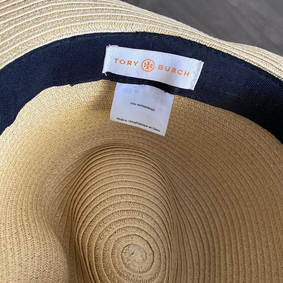 🥊 PRICE DRIP! TORY BURCH WOVEN HAT PRELOVED EUC - Picture 2 of 2